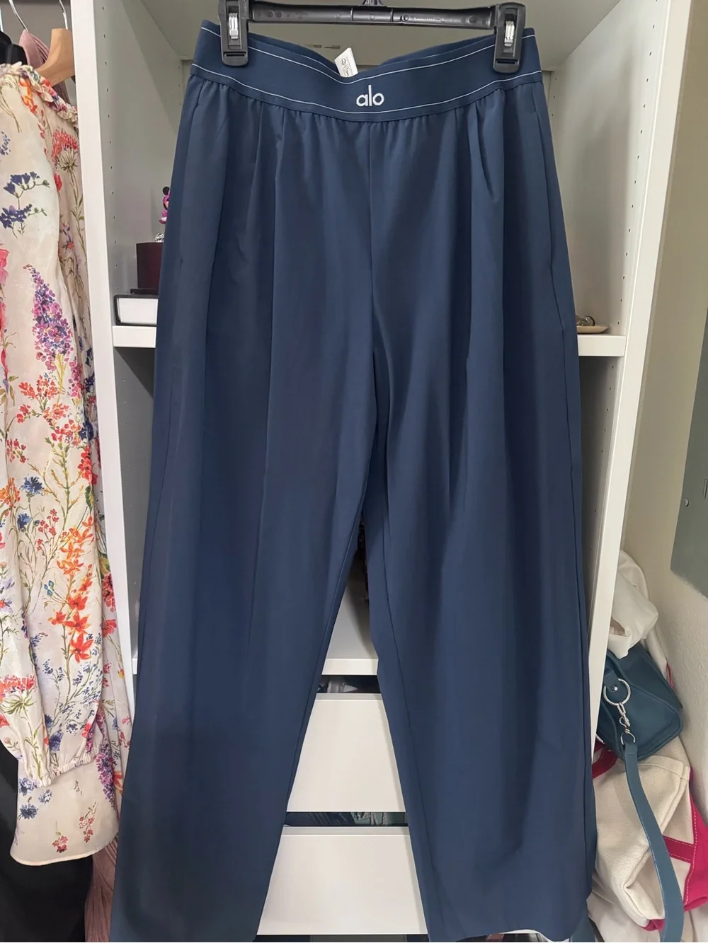 ALO Yoga Navy Wide-Leg Lounge Pants